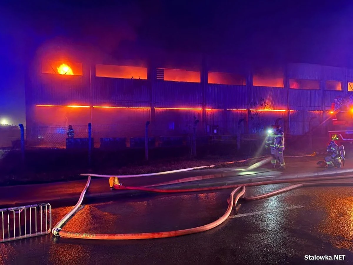 W piątkowy wieczór wybuchł pożar hali magazynowej z paliwami alternatywnymi w strefie przemysłowej w Stalowej Woli - informuje serwis stalowka.net. Na miejscu trwa intensywna akcja gaśnicza. Prezydent miasta Lucjusz Nadbereżny zaapelował do mieszkańców, by w związku z obawami dotyczącymi skażenia środowiska prewencyjnie nie wychodzili z domów, do czasu uzyskania wyników badań powietrza.