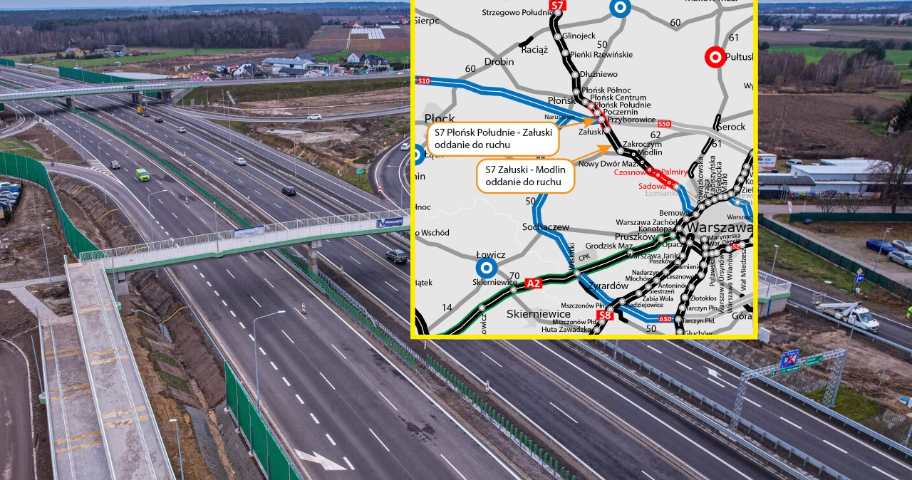 Kolejne odcinki S7 otwarte. Ta trasa będzie liczyć 730 km