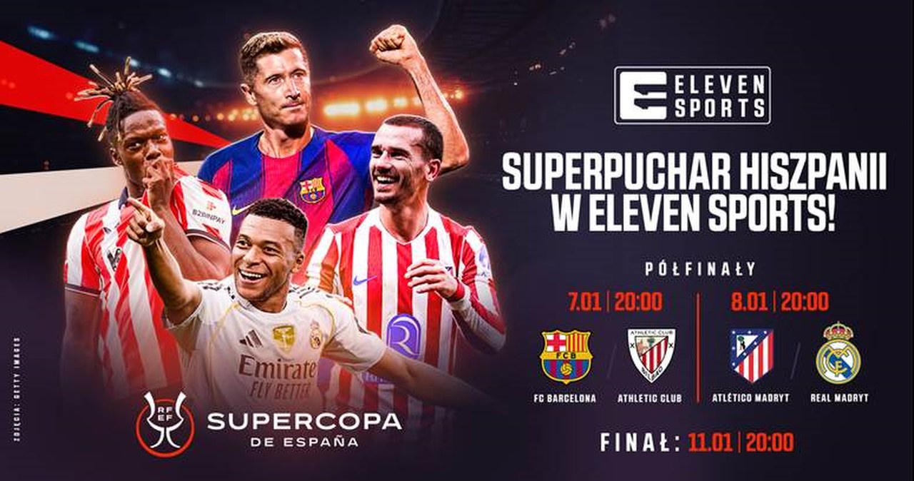 Rozgrywki o Superpuchar Hiszpanii na wyłączność w Eleven Sports