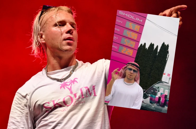 Skolim w stroju szejka obniża ceny paliw. Benzyna na święta za 4,99 zł