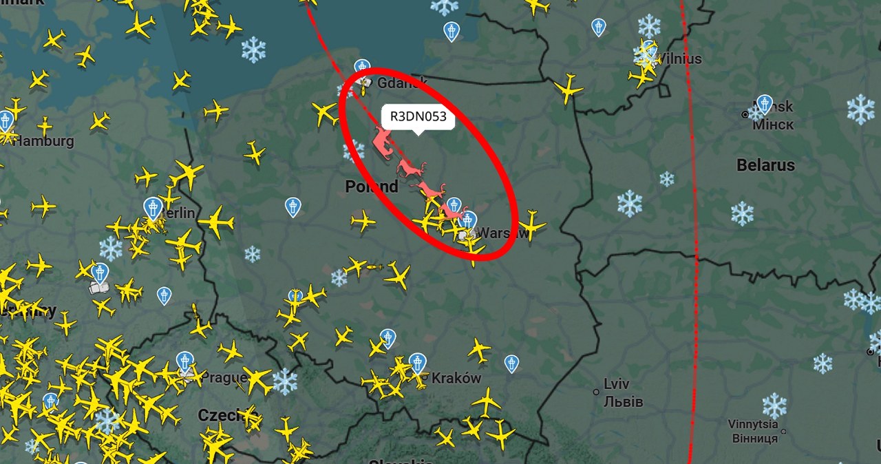 Miliony ludzi śledzi na żywo sanie Świętego Mikołaja nad Polską