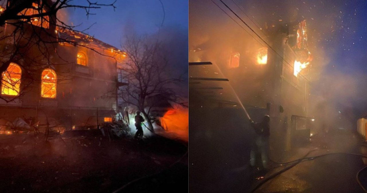 Kijów w ogniu. Są ranni, płoną budynki mieszkalne