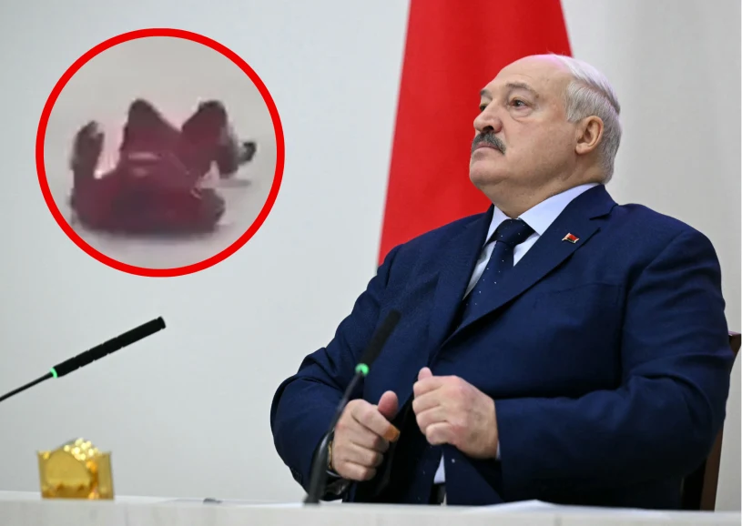 Wpadka Łukaszenki na lodowisku. Nagranie z jego udziałem obiegło sieć