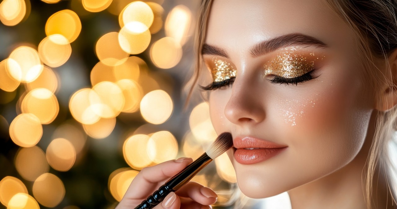Najmodniejszy makijaż na sylwestra: Rządzą "Cloud Dancer" i brokat