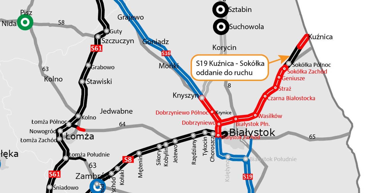 Nowy fragment drogi S19 oddany do użytku. Ma ponad 9 km długości