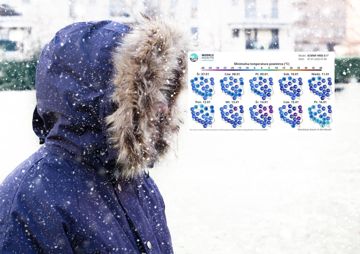 Silne opady śniegu i mróz -20 st. C. Alert dla 7 województw