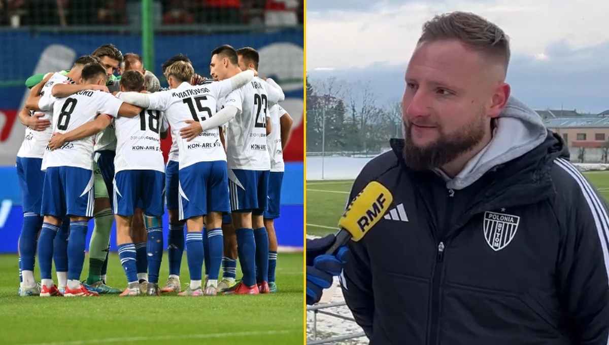 Patryk Czubak dwa dni temu został nowym trenerem Polonii Bytom, a dziś w Czechach jego drużyna rozegrała pierwszy sparing. Starcie z Sigmą Ołomuniec zakończyło się zwycięstwem gospodarzy 2:1. Po meczu ze szkoleniowcem wicelidera naszej 1. Ligi porozmawiał dziennikarz RMF FM Patryk Serwański. Jaki pomysł na drużynę ma trener Czubak? Co czeka wiosną pierwszoligowców?