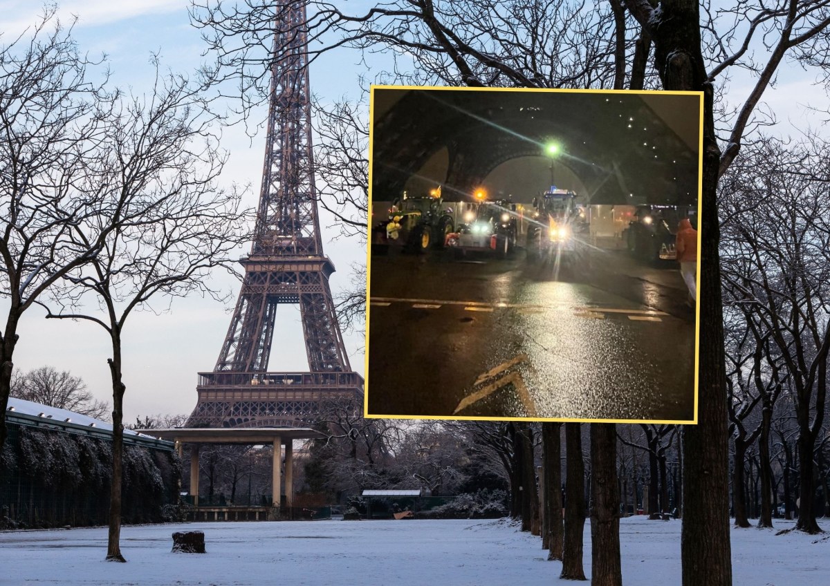 Traktory wjechały pod Wieżę Eiffla. Niecodzienny widok w Paryżu