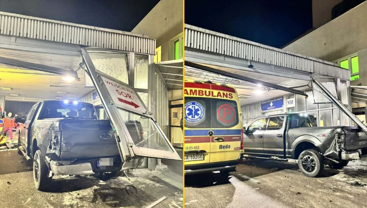 Niecodzienna sytuacja w Wejherowie. 43-letnia kobieta przypadkowo wjechała samochodem typu pickup w Szpitalny Oddział Ratunkowy. Za swoje nieumyślne zachowanie została ukarana wysokim mandatem.