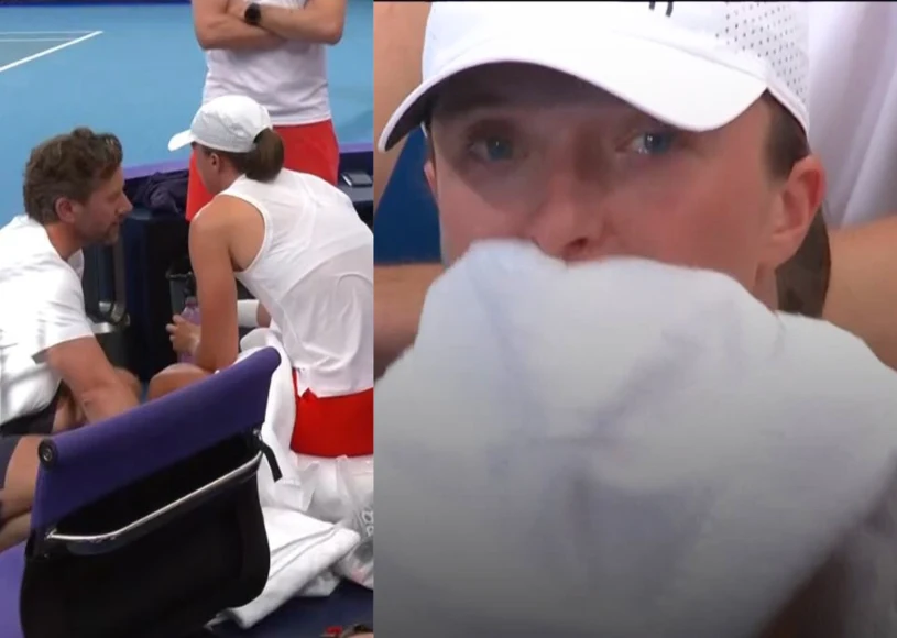 Niepokój w Sydney. Iga Świątek zeszła z kortu, a tu łzy w oczach Polki