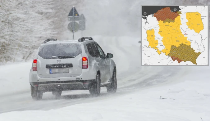 Zima uderza z pełną siłą. Śnieg, mróz i silny wiatr, alarmy dla połowy kraju