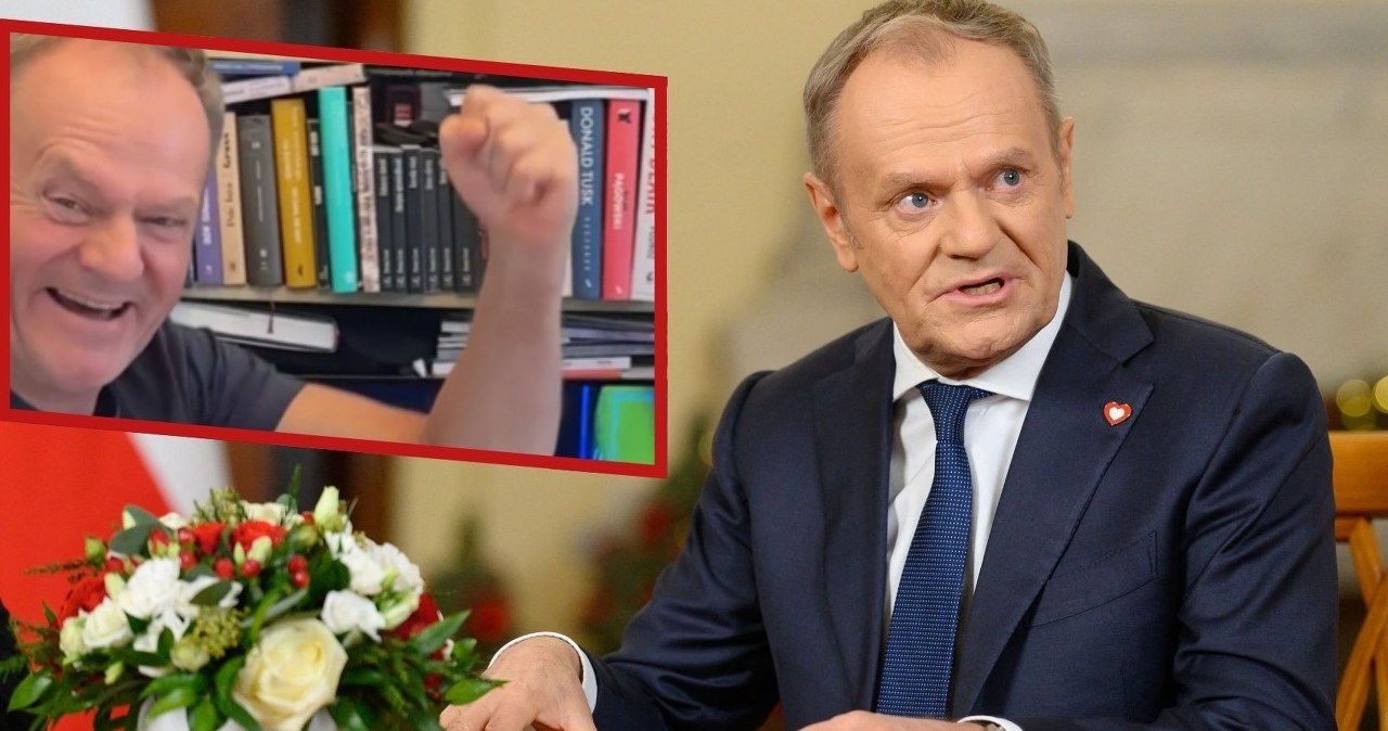 Tusk był nagrywany. Sześć sekund na podłodze. W sieci lawina komentarzy
