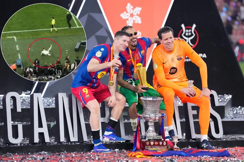 Lewy i spółka zaczęli świętować, ale co zrobił gwiazdor Realu? Co za wpadka