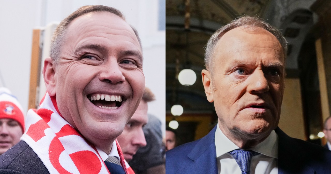 wiadomości,aktualności,Interia Burza wokół Nawrockiego. Wystarczyły 2 słowa. I nagle taka szpila w Tuska