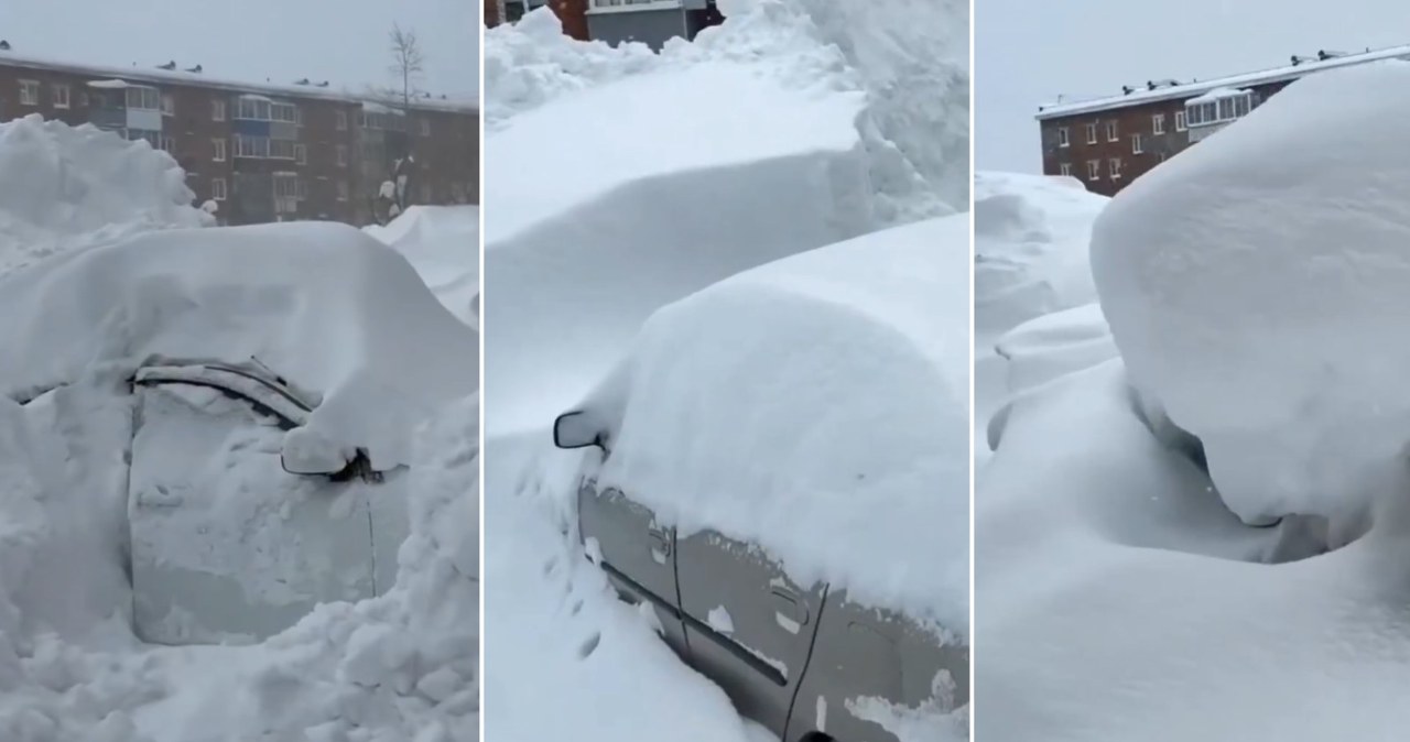 Zaspy wyższe od człowieka, musieli odkopywać auta. Duży problem Rosjan