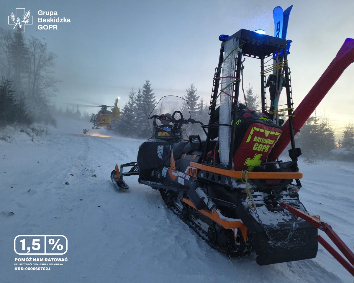 To pracowity początek roku dla ratowników GOPR-u w Beskidach. Pierwsze dwa tygodnie stycznia to 29 interwencji w górach i ponad 320 na stokach narciarskich.