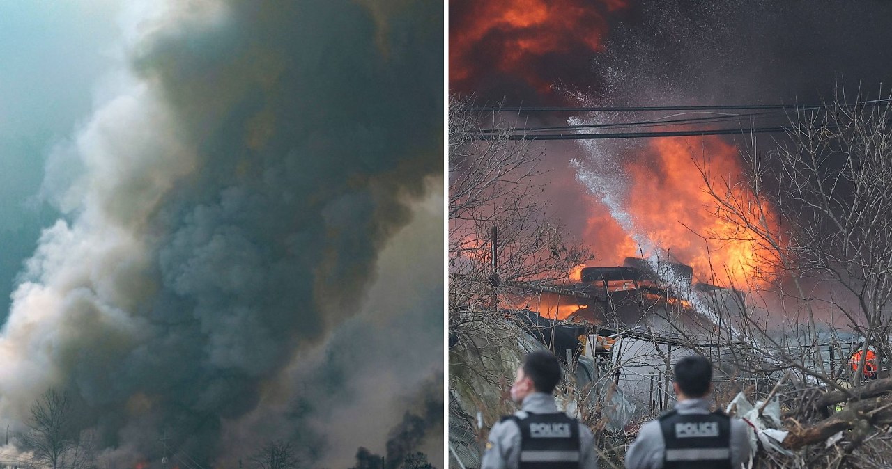 Dzielnica biedy w Seulu w ogniu. Mieszkańcy musieli uciekać
