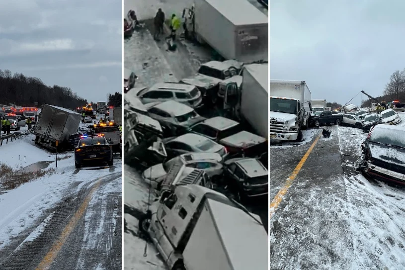 Karambol na kilkadziesiąt pojazdów. Meteorolog wskazał "winnego"