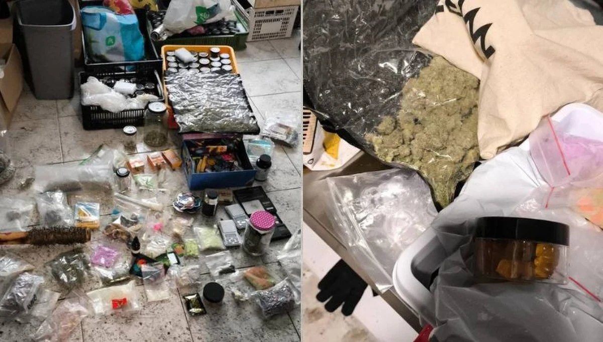 Policjanci z Łodzi zatrzymali na gorącym uczynku dwóch mężczyzn podejrzanych o handel narkotykami. Funkcjonariusze zabezpieczyli ponad 1,4 kg różnego rodzaju substancji odurzających, setki tabletek MDMA oraz grzyby halucynogenne. Sąd zdecydował o areszcie dla jednego z podejrzanych.