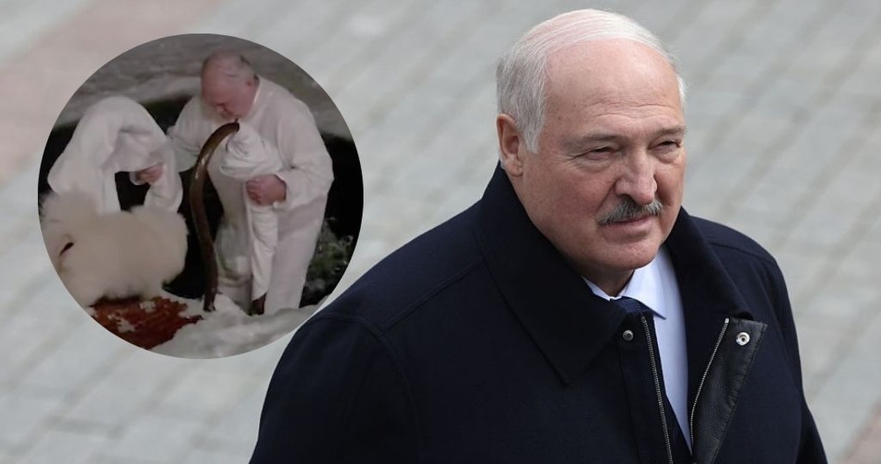 Nagranie z Łukaszenką podbiło internet. Dyktator uczcił prawosławne święto