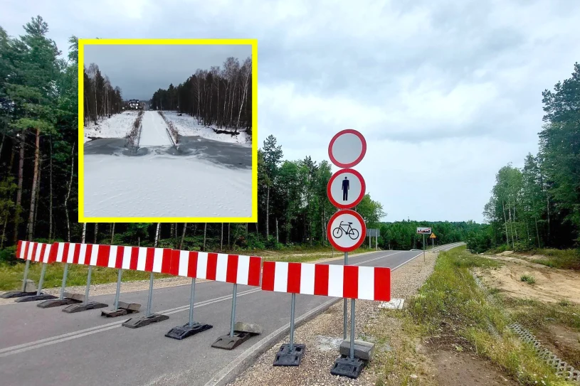 Droga za 7,5 mln złotych do zamknięcia. Zamieniła się w lodowisko