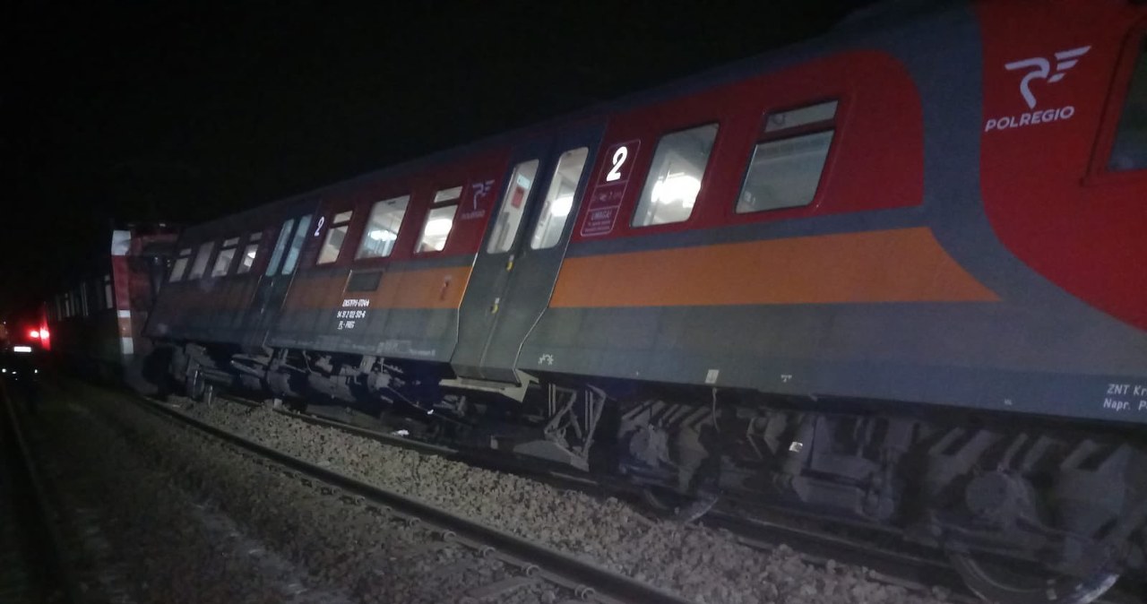 Pociąg Polregio wykoleił się na trasie Warszawa – Kraków. Oświadczenie policji