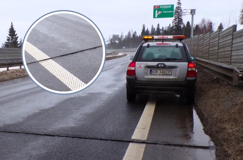 Tajemnicze pęknięcia na nowej Zakopiance. Konieczna jest awaryjna naprawa