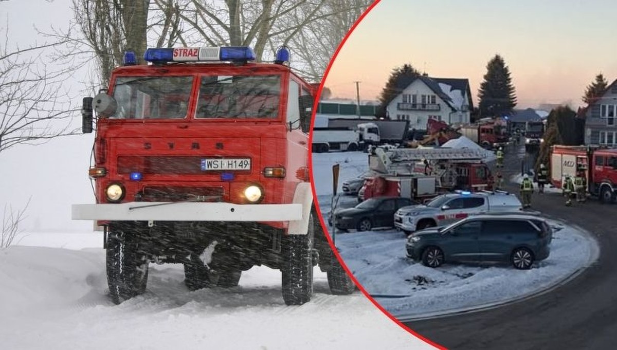 ​Pożar magazynu w Tomaszowie. Zawalił się dach