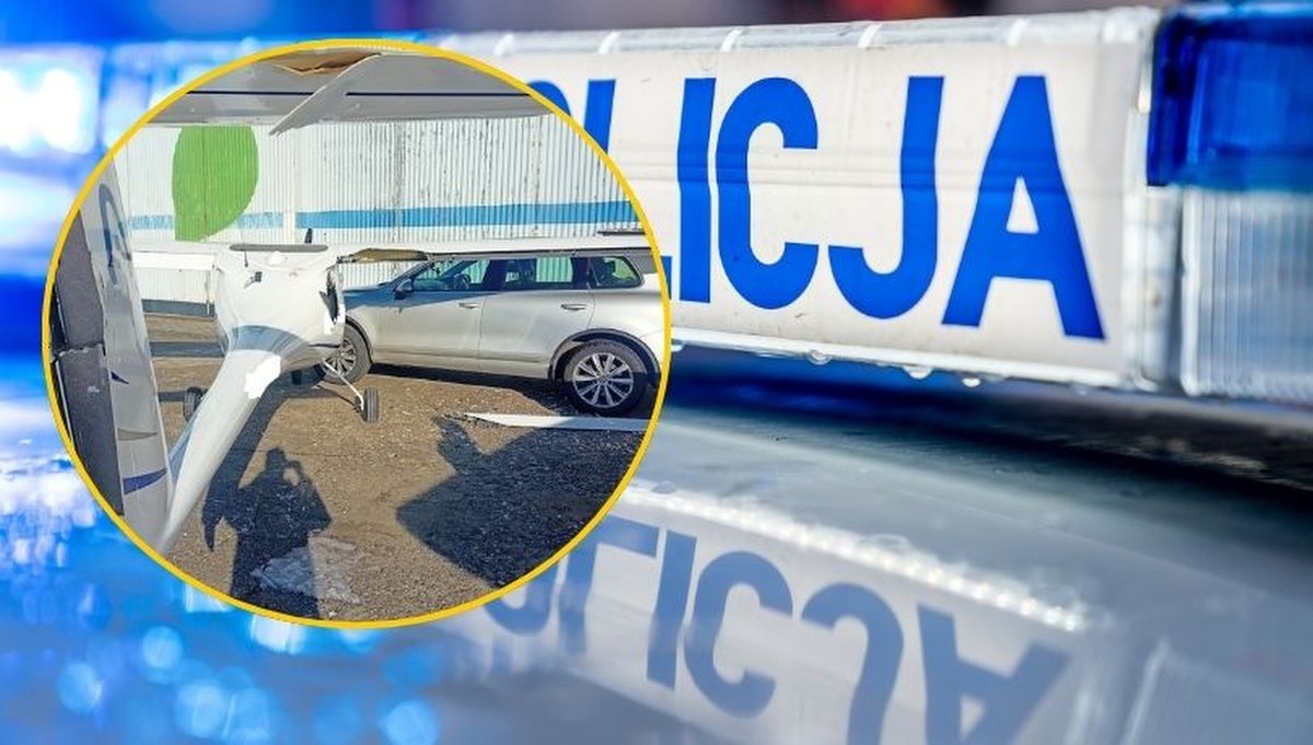 Groźny incydent na lotnisku w Rybniku. Awionetka uderzyła w auto i inny samolot