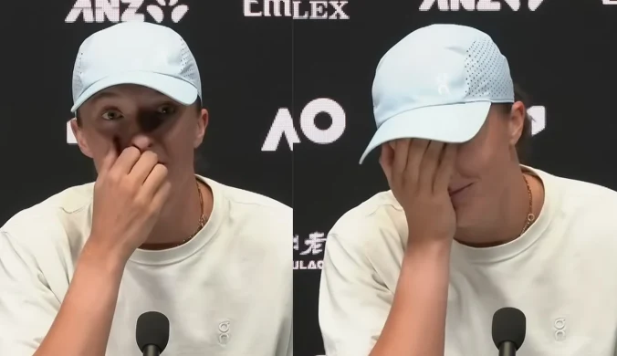 Konfuzja po meczu. Świątek złapała się za twarz. "Przepraszam, za późno"