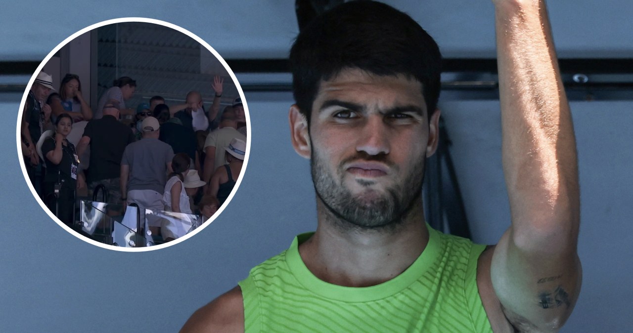 Mecz Alcaraza przerwany, chwile grozy na AO. Do akcji wkroczyły służby