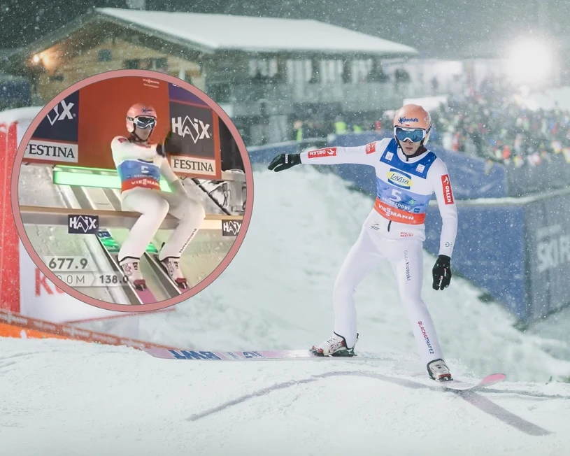 Dawidowi Kubackiemu groziła dyskwalifikacja, "Wadził się na belce"