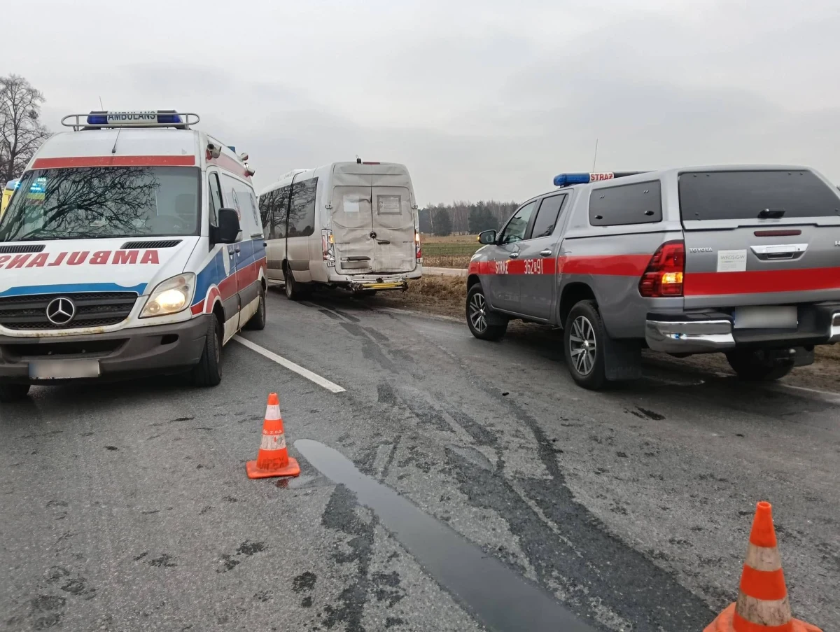 Troje dzieci jest pod opieką ratowników medycznych w wyniku wypadku na drodze krajowej nr 25 w miejscowości Rychwał w Wielkopolsce. W piątek ok. godz. 14:00 zderzyły się tam trzy pojazdy - poinformowała Generalna Dyrekcja Dróg Krajowych i autostrad. Jak podała straż pożarna w Koninie, w wypadku uczestniczyła ciężarówka, bus przewożący dzieci, a także osobówka.