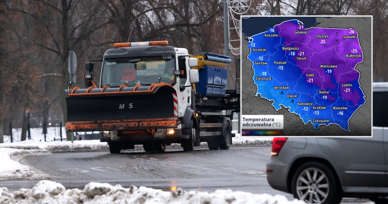 Prawie 30 stopni na minusie. Służby postawione na nogi