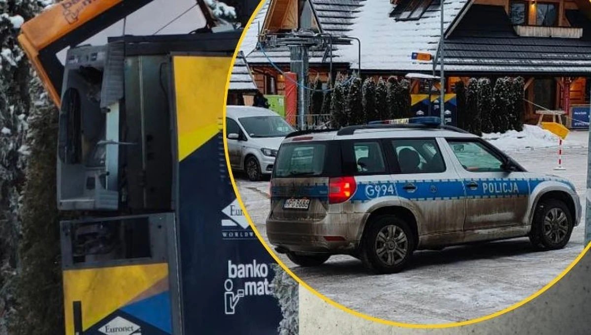 Do wysadzenia bankomatu na terenie kompleksu zimowego Murzasichle Ski koło Zakopanego doszło w sobotni poranek. Infromację, którą potwierdziły nam służby, dostaliśmy od naszego Słuchacza na Gorącą Linię RMF FM. Na miejscu pracuje policja, która na razie nie informuje, czy sprawcom udało się ukraść gotówkę.