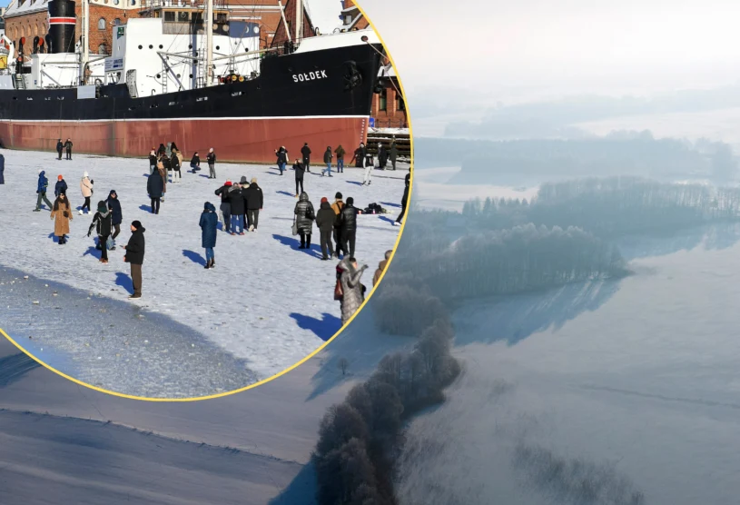 Ekstremalny mróz w całej Polsce. W Gdańsku niespodziewany widok