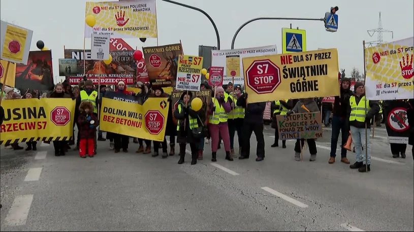 Protesty w Małopolsce. Mieszkańcy nie zgadzają się na "zakopiankę bis"