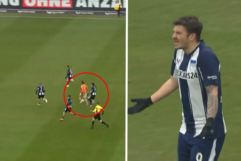 Za ten faul Niemiec wyrzucił Polaka z boiska. Wielkie poruszenie. "Absurd"