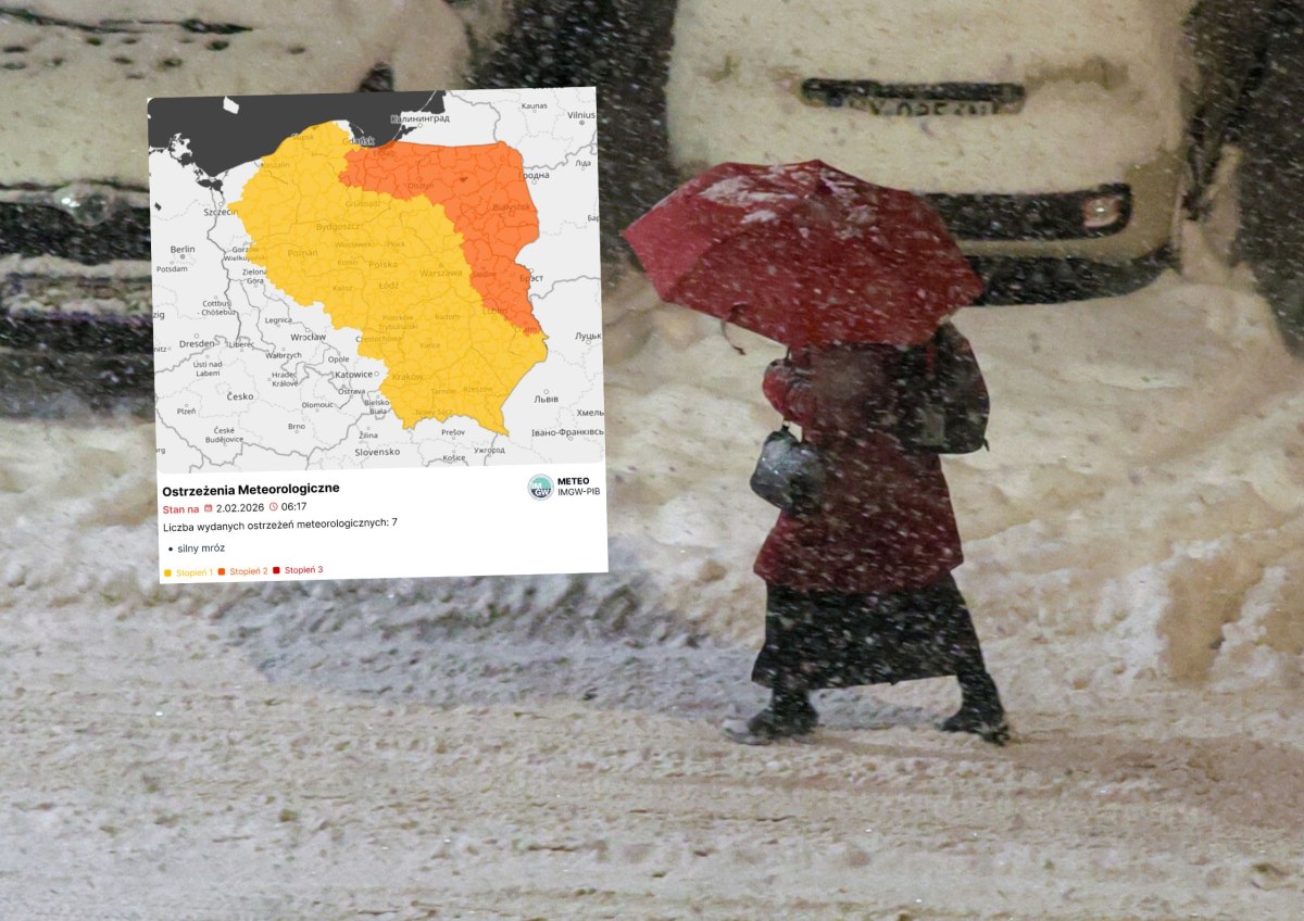 Zamiecie śnieżne i temperatura -27 st. C. Alert dla 16 województw