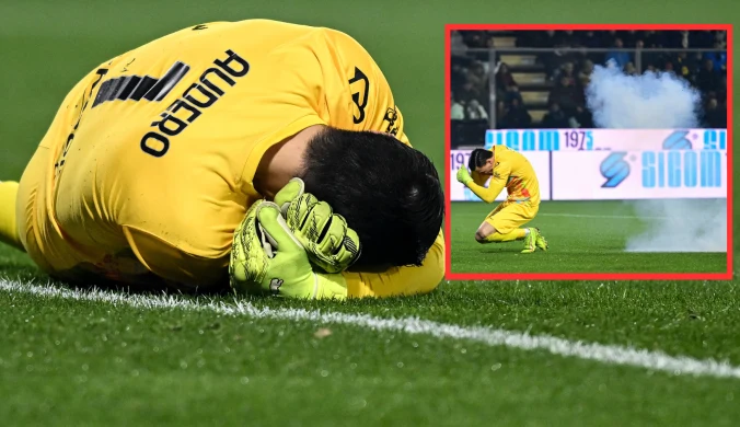 Gol Zielińskiego, a potem sceny. Bramkarz trafiony, pseudokibic stracił palce