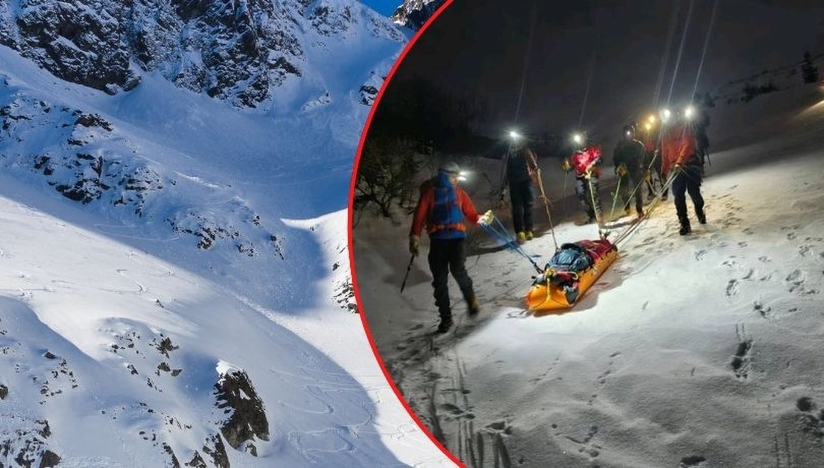 Dramatyczna akcja ratunkowa w Tatrach. Turysta spadł 400 metrów, był bez zimowego sprzętu