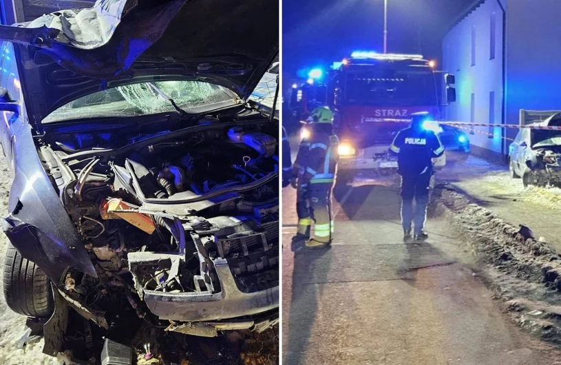 Wjechał na chodnik, potrącił dwie osoby. Kierowca porzucił auto i zbiegł