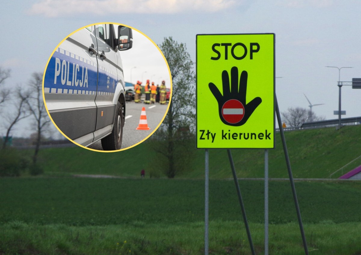 87-latek wjechał na A4 pod prąd i doprowadził do "czołówki"