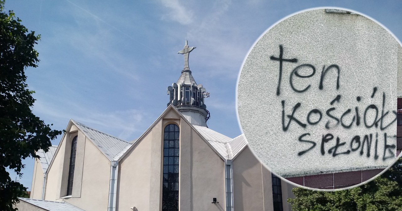 Poznań. Parafia padła ofiarą wandali, na ścianie wypisano groźbę