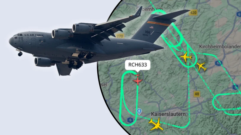 Amerykański samolot krąży nad Niemcami. Nadano sygnał alarmowy