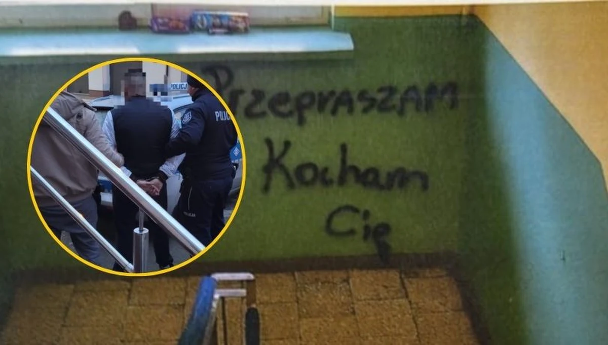 Przeprosiny ukochanej i wyznanie swojego uczucia na klatce schodowej nie było dobrym pomysłem 23-latka ze Stargardu (woj. zachodniopomorskie). Za miłosne graffiti mężczyzna usłyszał zarzuty uszkodzenia mienia. To nie był jednak koniec jego kłopotów.