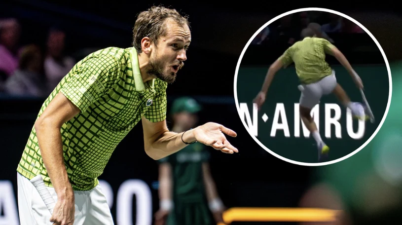 Atak furii Rosjanina na korcie. Kamery wszystko nagrały