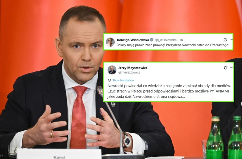 Fala komentarzy po słowach Nawrockiego na RBN. "Czuć strach w Pałacu"