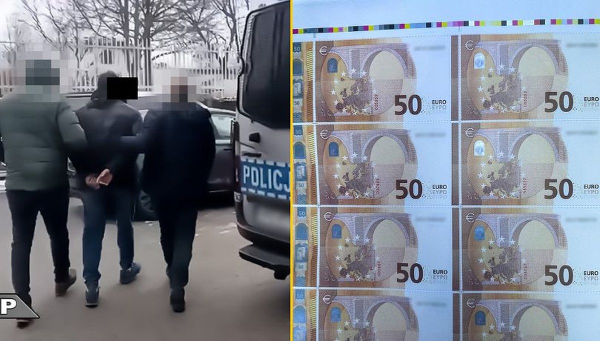 Ponad 13 tysięcy fałszywych euro. Policja rozbiła drukarnię pieniędzy pod Krakowem