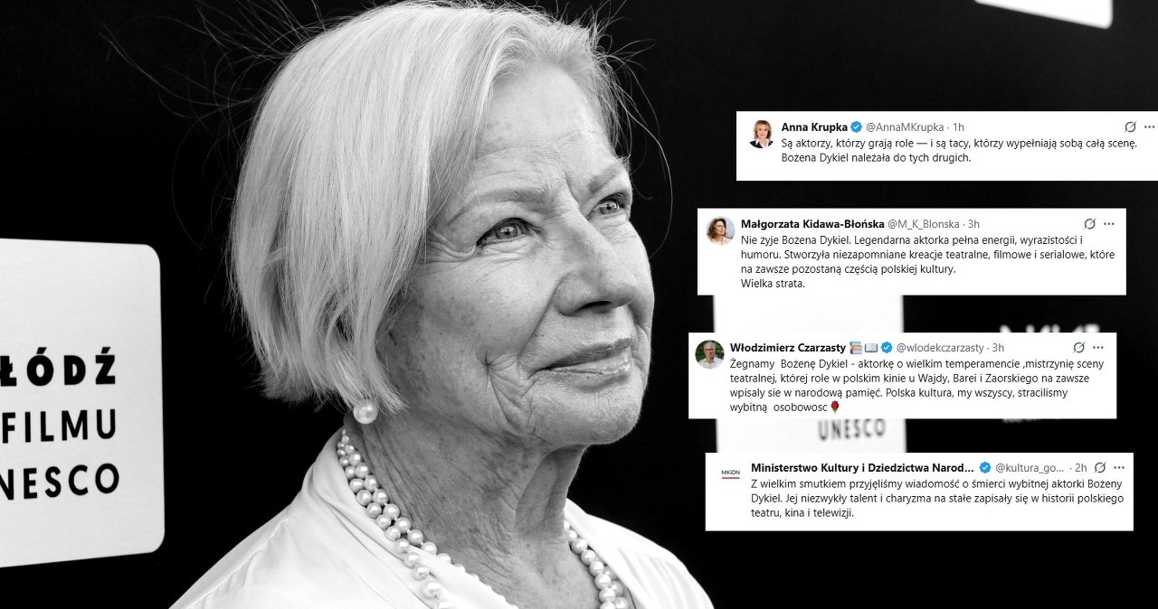 Politycy żegnają Bożenę Dykiel. "Niepowetowana strata"